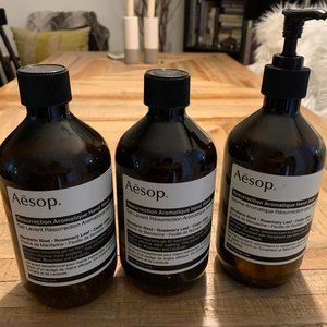 COPY - 3 EMPTY BOTTLES OF AESOP.
